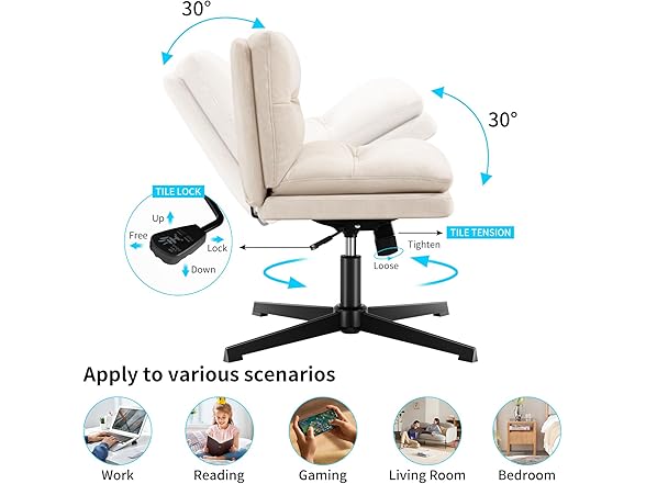 Beige Ultra-Soft Desk Chair