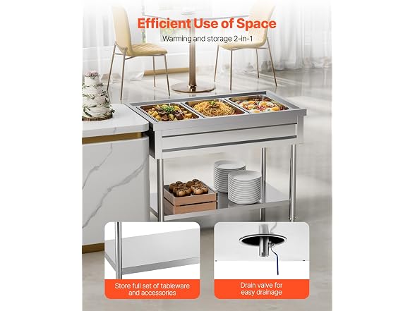 3-Pan Commercial Food Warmer
