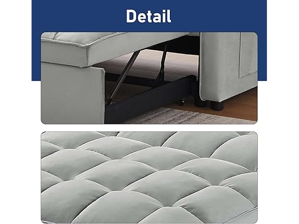 SumKea 55'' 3-in-1 Futon 2-Seater Loveseat Pull Out Couch