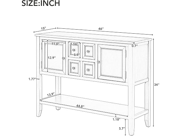 Cambridge Console Table, Espresso