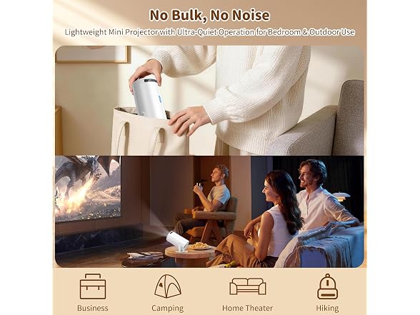 Telonixium 1080P Mini Projector with Carrying Case