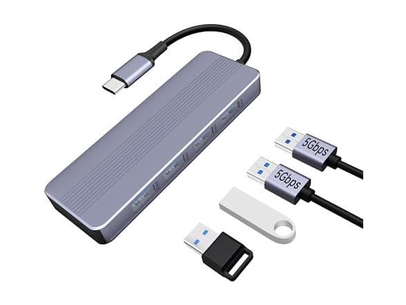 sunshot USB C Hub 4 Ports, Portable USB