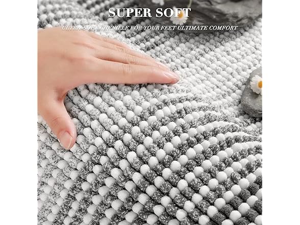 BSICPRO 2 Piece Bathroom Rug Set