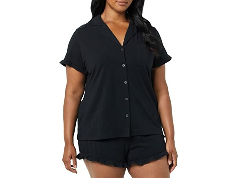 Amazon Essentials Women (2X) Cotton Set Black