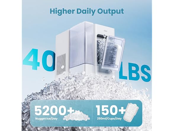 Gevi Adella Nugget Ice Maker, 40 lbs