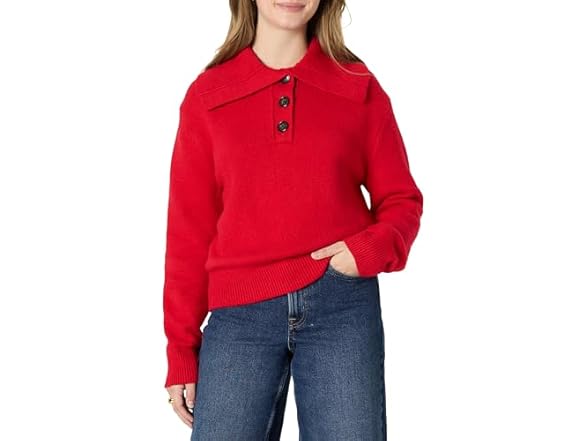 Amazon Essentials Women Relaxed-fit Button Sweater