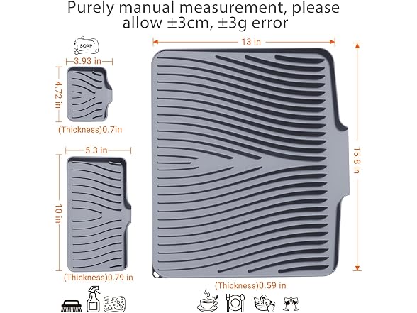 COPLIB Silicone Dish Drying Mat