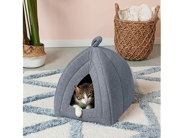 Furhaven Cat Bed Cave for Indoor Cats