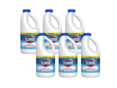 $24.99, Was $49.99, 50% Off! (6 or 12-Pack) Clorox Disinfecting Bleach 43ozs dealfomo