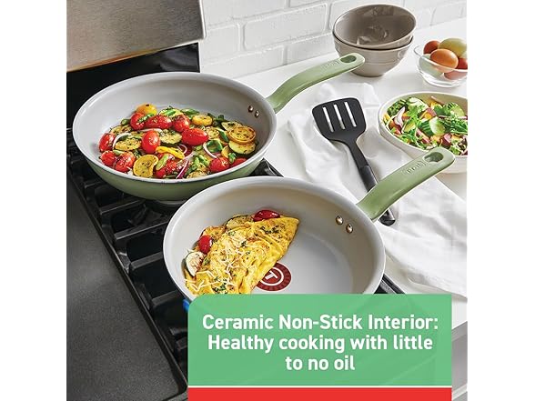 T-Fal T-fal Recycled Ceramic Nonstick Cookware Set 12 Piece