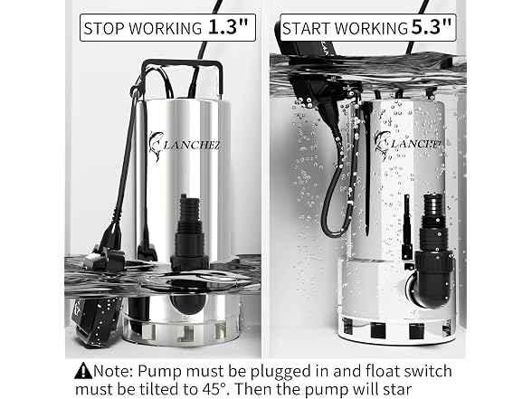 LANCHEZ 1.6HP 6000GPH Sump Pump