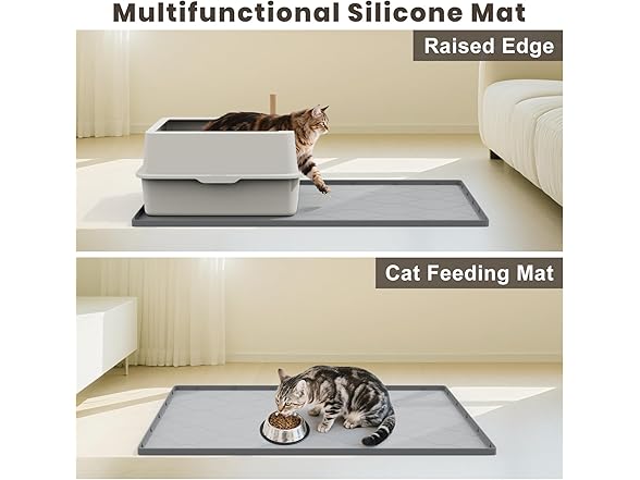 kixcvdm Cat Mat for Litter Box