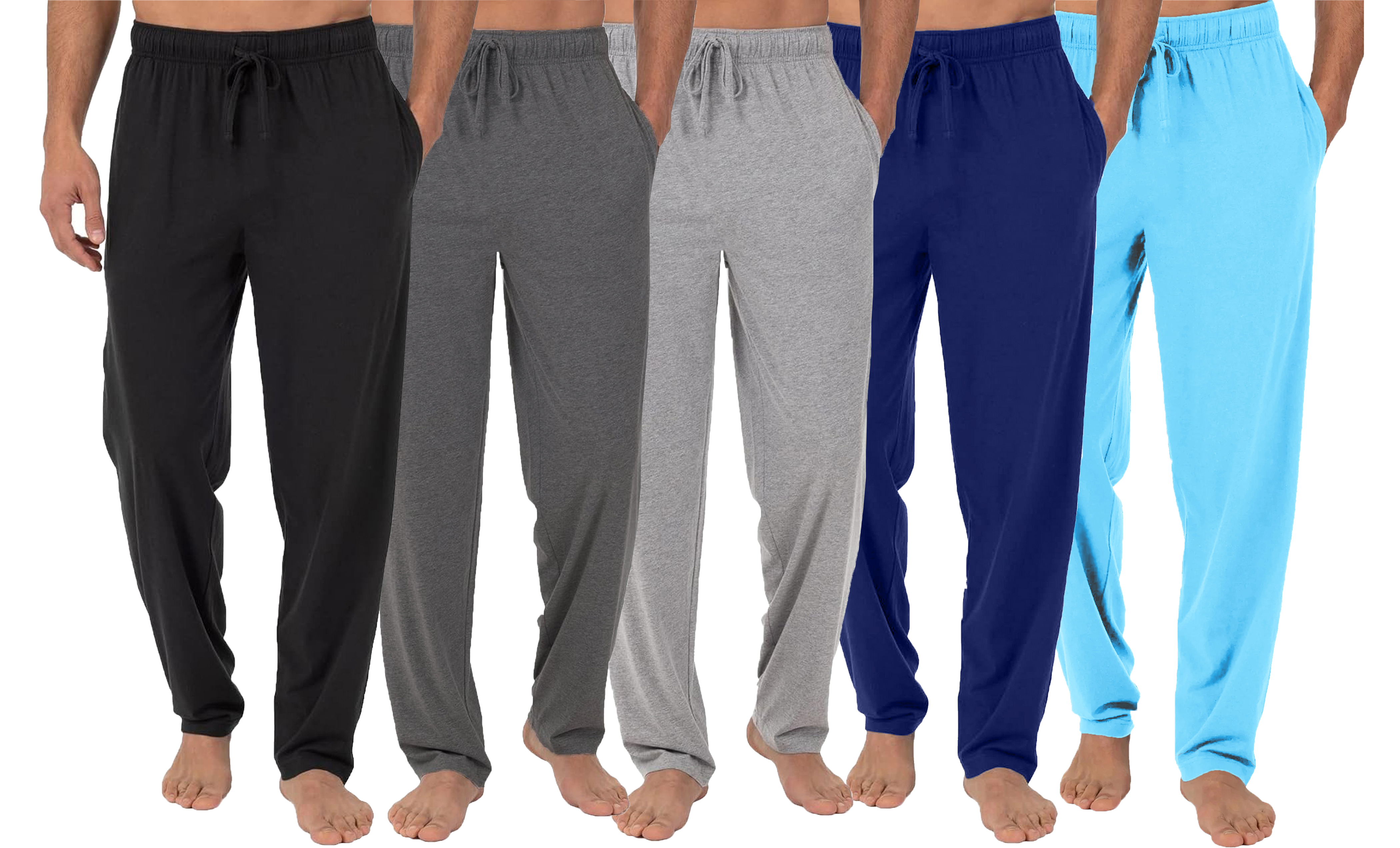 5Pk Mens Classic Lounge Pants - Gallery 6