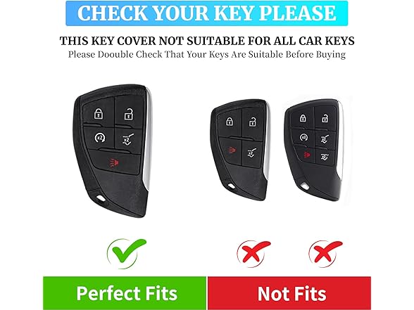 TPU Leather Key Fob Chevy 5Btn Black