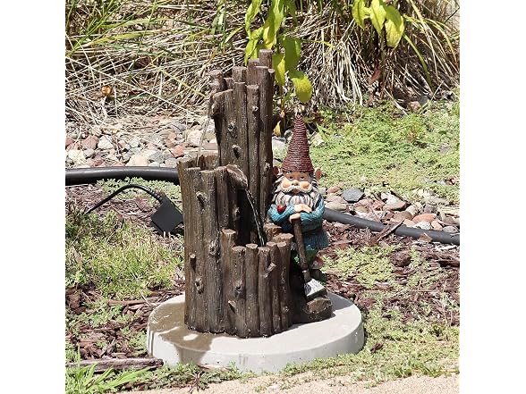 Sunnydaze Decor Resting Gnome Fountain 17"