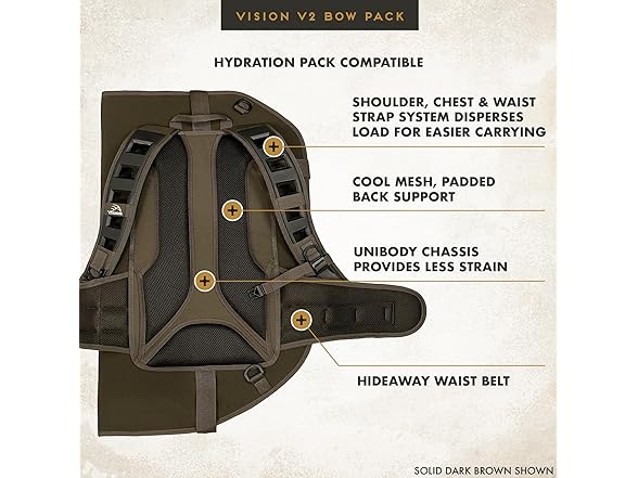 Insights Hunting by frogg toggs - The V2 Vision Bow Pack, Solid Elements Forest Green