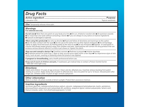 Amazon Basic Care Amazon Lidocaine Patches, 15ct