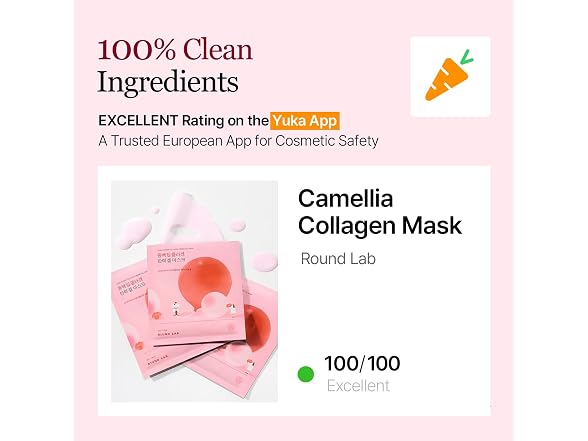 Round Lab Camellia Collagen Hydrogel Mask 4 Pack