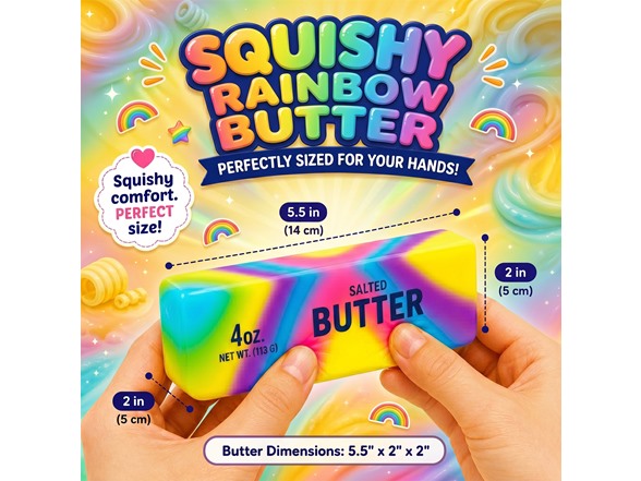 Twilight Squishy Sensory Toys Butter Rainbow - Your Choice