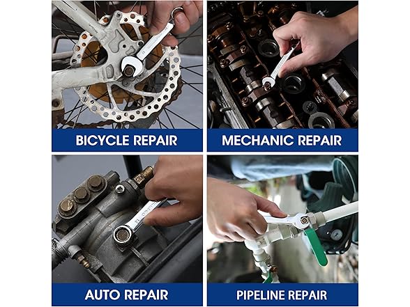 WORKPRO 12-piece Stubby Wrench Set Green