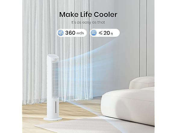 TOSOT Evaporative Air Cooler, 43" Tower Fan