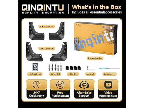 QINQINTU Mud Flaps for Tesla Model Y