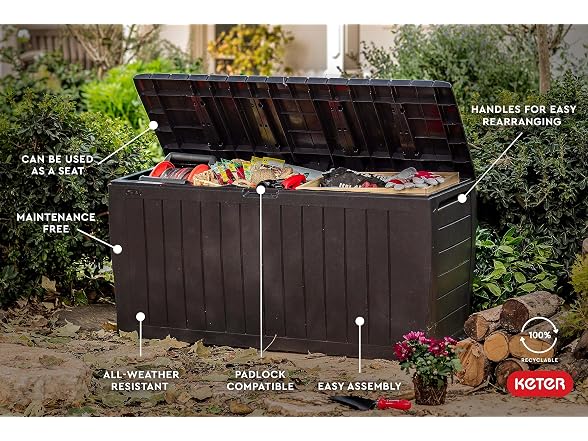 Keter Keter Marvel 71 Gal Outdoor Storage Box