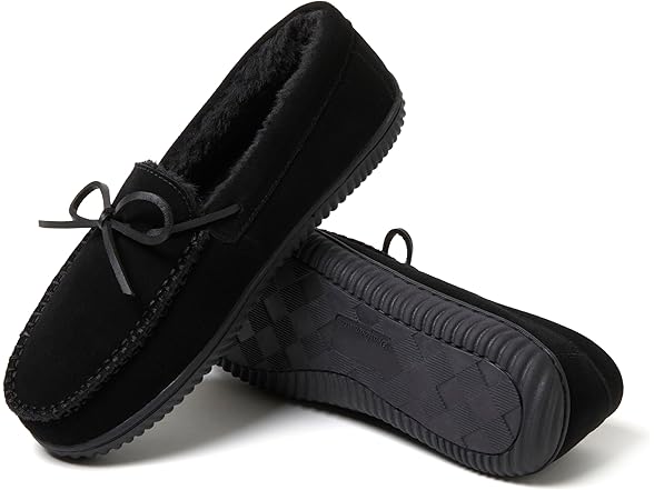 Dearfoams Men's Suede Slip On Moccasin 8,13