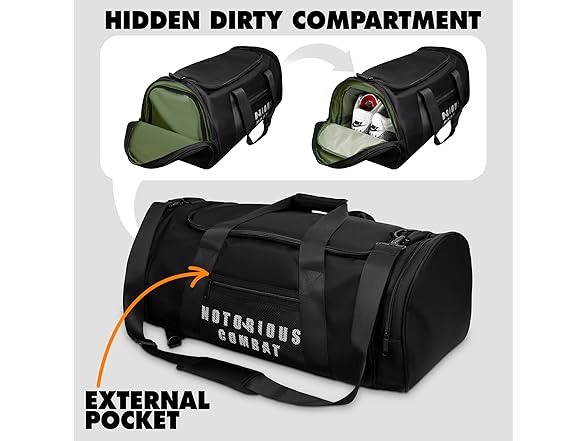 Notorious BJJ Jiu Jitsu Duffel Black/Combat Green