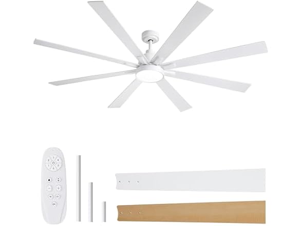 Autoday 72in Ceiling Fan Lights Remote