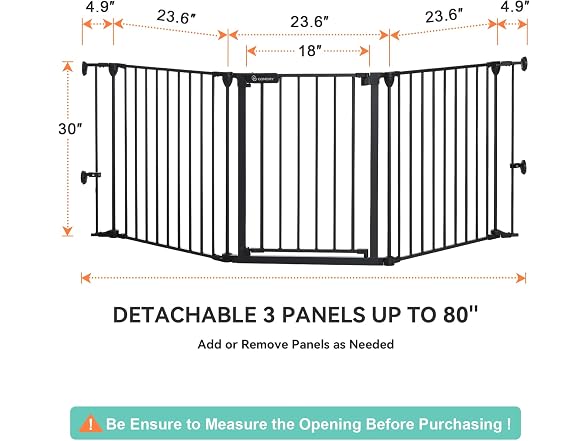 COMOMY 127.8" Extra Wide Baby Gate