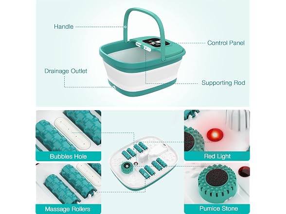 HOSPAN Collapsible Heated Foot Spa