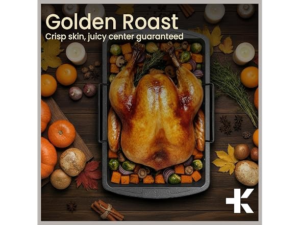 BAKKEN Nonstick Turkey Roasting Pan with Rack