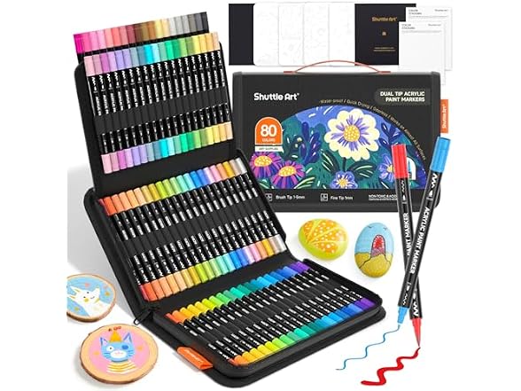 80 Colors Brush Tip and Fine Tip