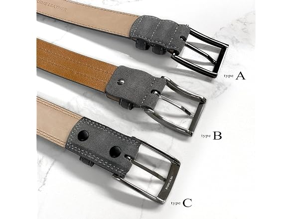 Belts.com Men (38) 35mm Belt Suede Full Belt Belt