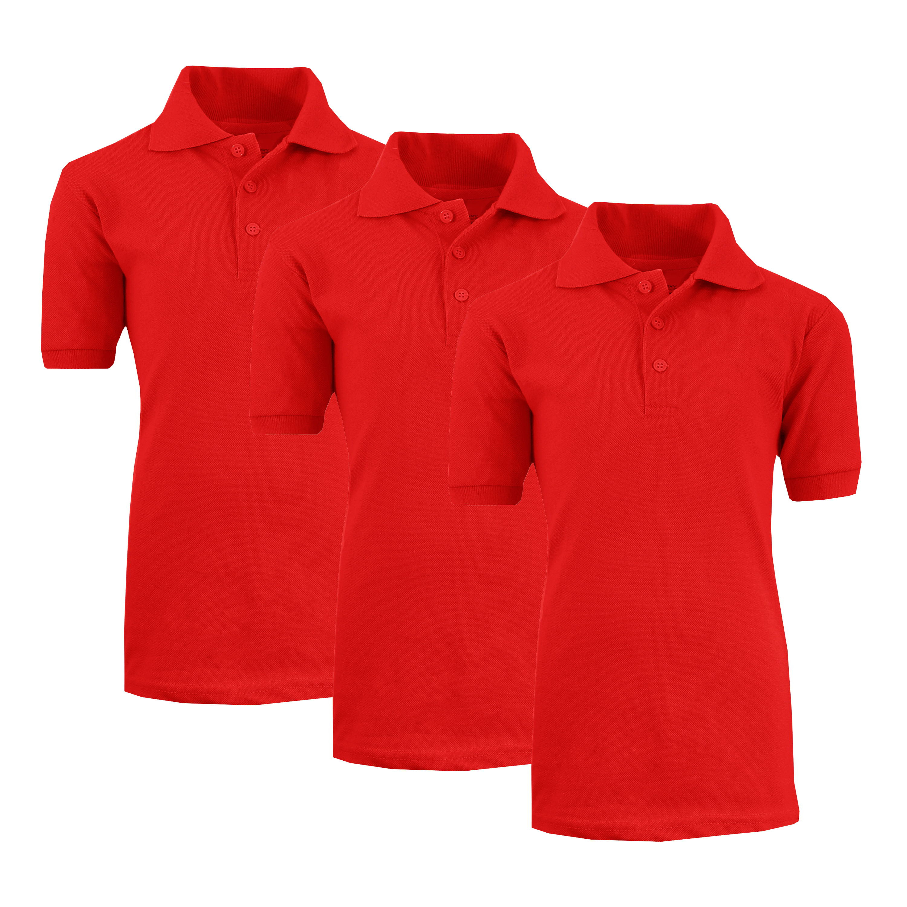 3PK Boys Short Sleeve School Polo - Gallery 22