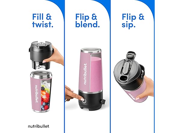 nutribullet Flip Portable Blender with Insulated Cup, Lavender