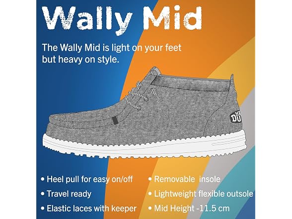 Hey Dude Wally Mid Canvas Men's Shoes