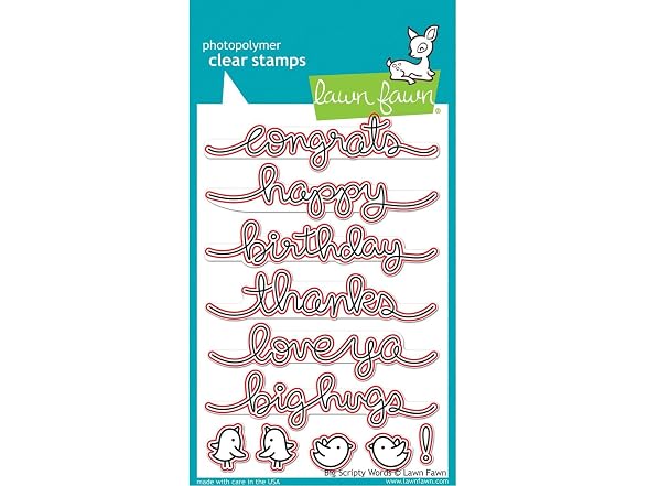 Lawn Fawn Dies - Big Scripty Words