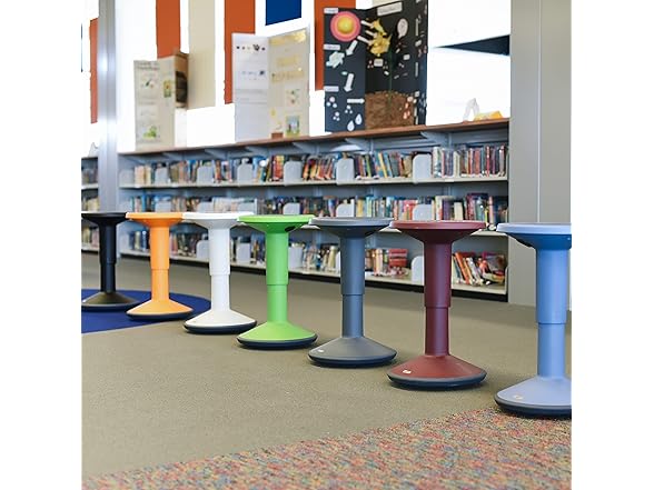 ECR4Kids SitWell Wobble Stool, Grey