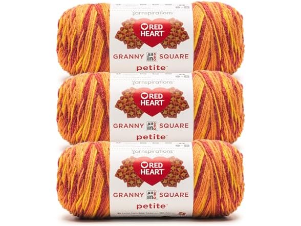 Red Heart All in One Granny Square Petite Pep Talk