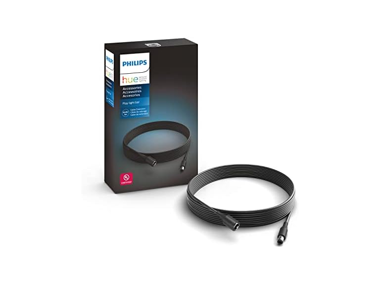 Philips Hue 16-Foot Extension Cable for Philips Hue Play Light Bar, Black - 1 Pack