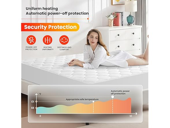 Ayge Heated Mattress Pad King Size with Dual Control 