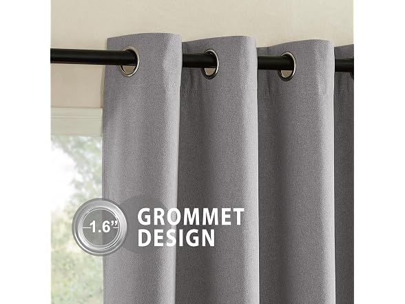 NICETOWN Grey 100% Blackout Curtain