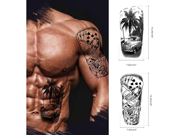 ODTEAHA Large Chicano Temporary Tattoos