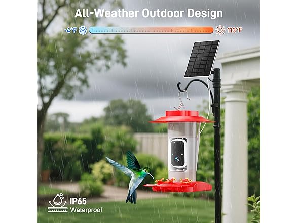 INKCKU Hummingbird Feeder with Camera
