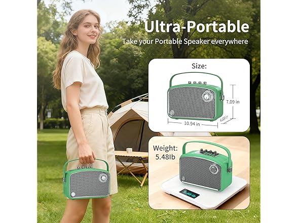 SUPNIU Retro Bluetooth Speaker | 120W