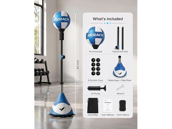 MERACH Adjustable Punching Bag with Stand