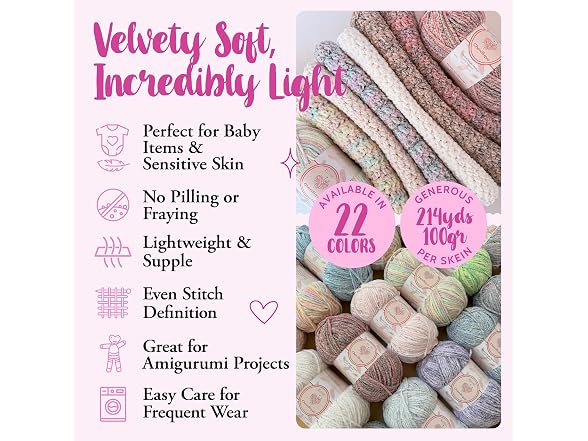 Chenillique #4 Velvet Chenille Yarn, 4-Pack