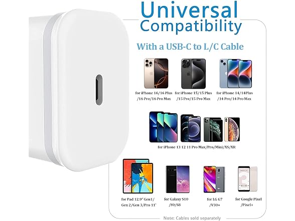 LUOATIP 20W USB-C Charger Block 2-Pack